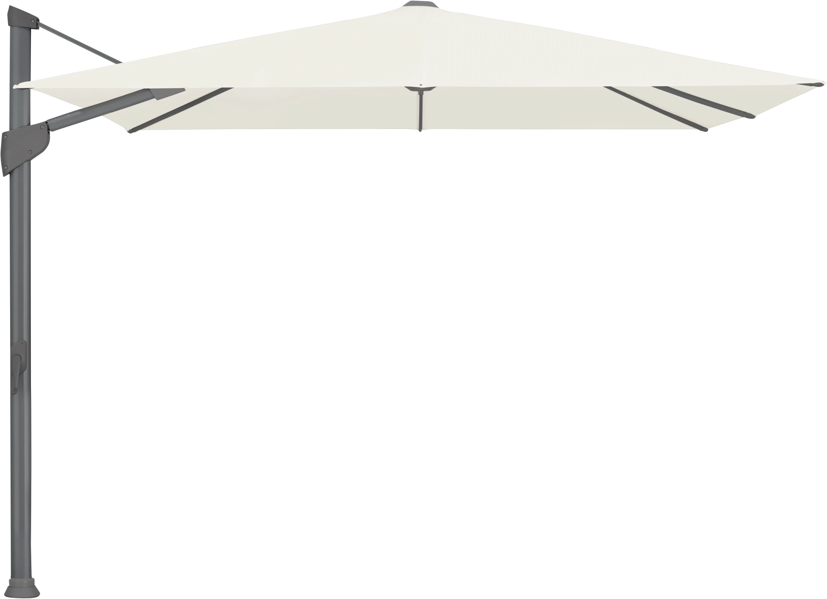 FORTANO - 300x300 / rechteckig / 2 / Off white / ohne / Anthrazit pulverbeschichtetes Aluminium