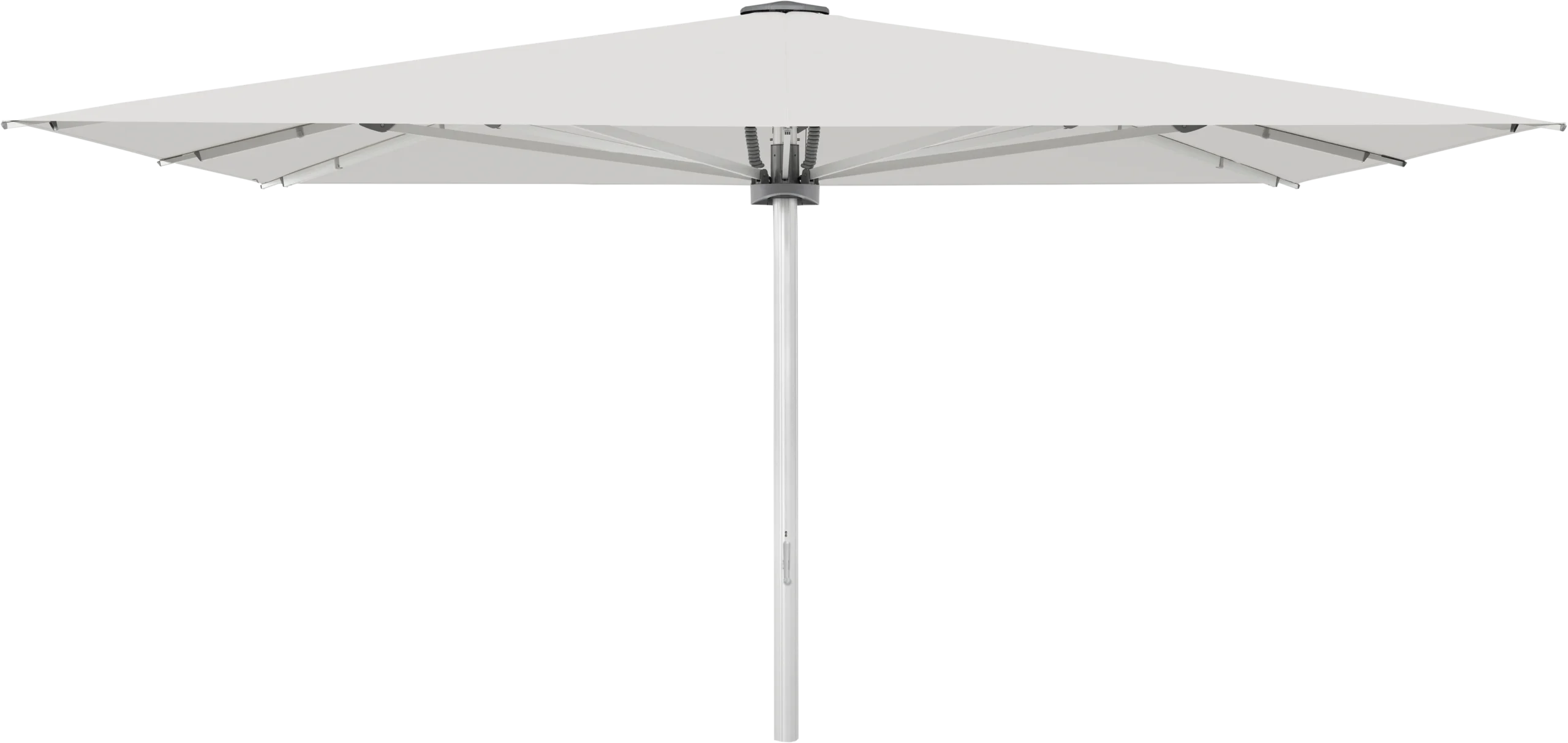 PALAZZO Style - 300 / rund / 5 / Blue Stripe / ohne Volant / Natureloxiertes Aluminium