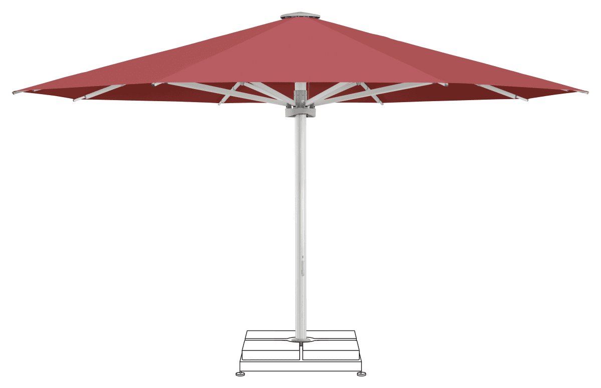 PALAZZO Noblesse - 450 / rund / 5 / Cherry / ohne / Natureloxiertes Aluminium