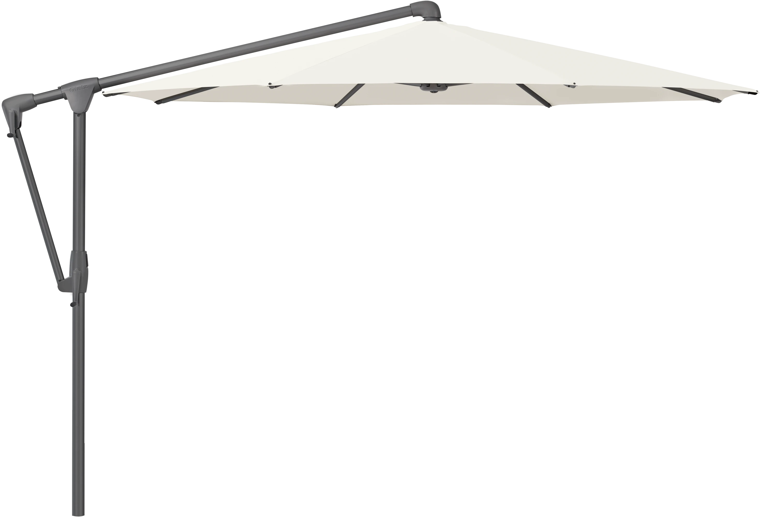 SUNWING Casa - 300 / rund / 2 / Off white / ohne / Anthrazit pulverbeschichtetes Aluminium