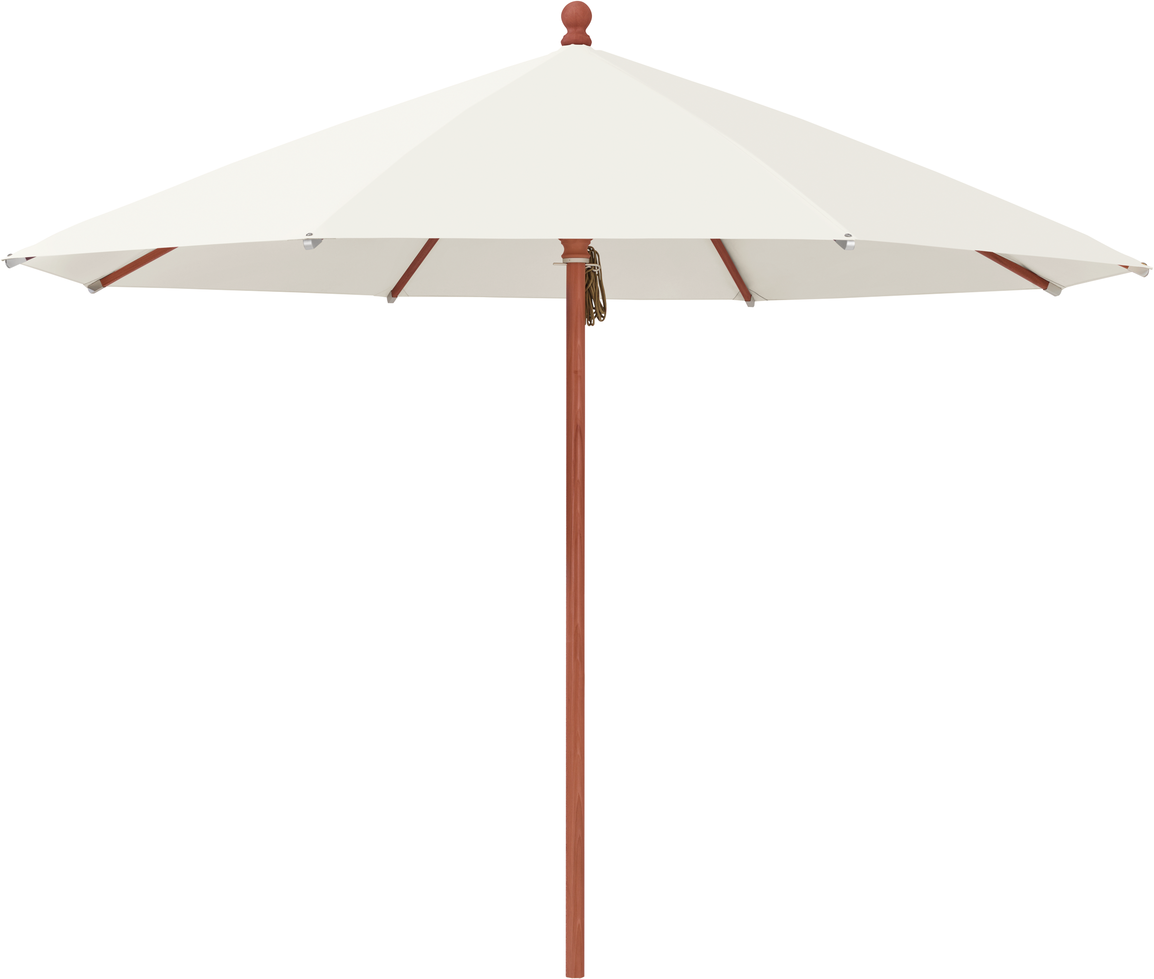 PIAZZINO - 300 / rund / 2 / Off white / ohne / Rötlich lackiertes Eukalyptusholz