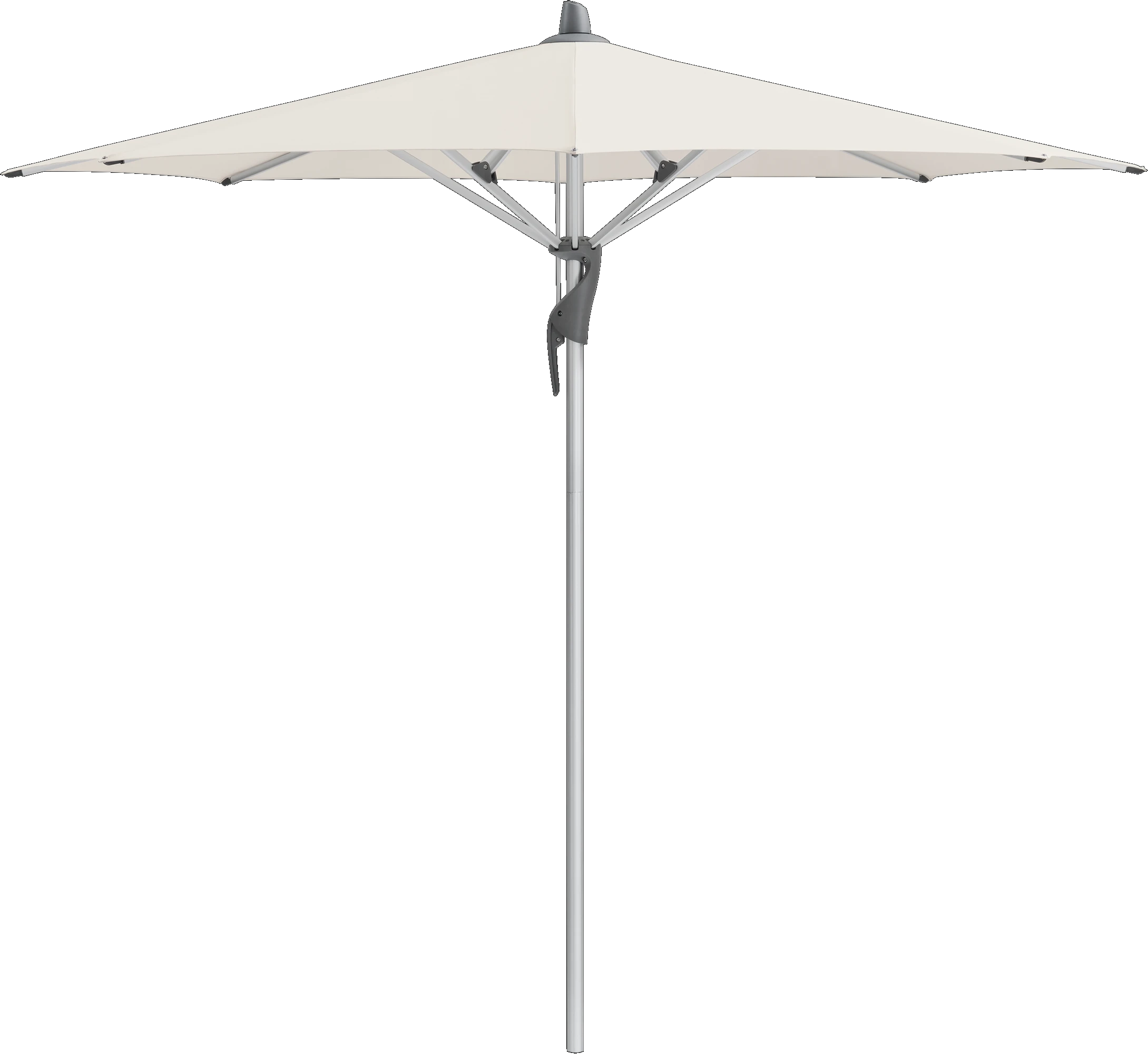 FORTINO Riviera - 250 / rund / 4 / Vanilla / ohne / Natureloxiertes Aluminium