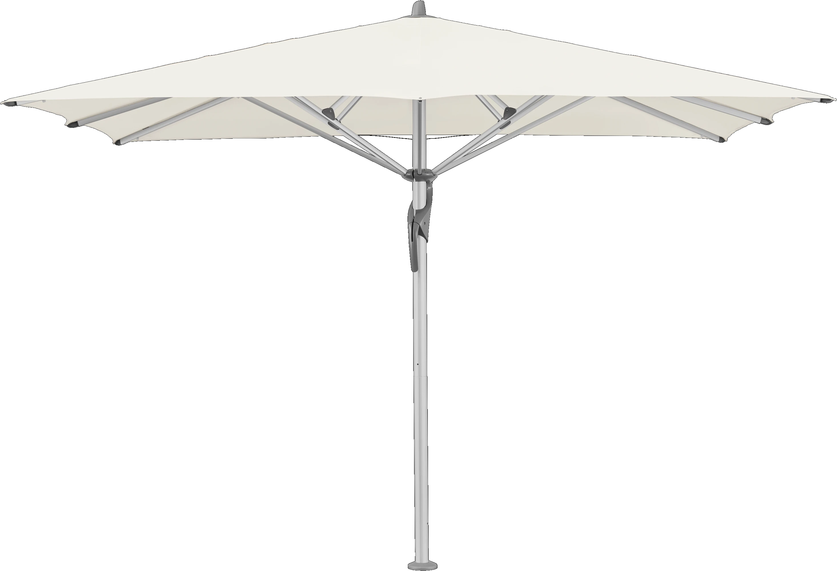 FORTELLO - 350x350 / rechteckig / 2 / Off white / ohne / Natureloxiertes Aluminium