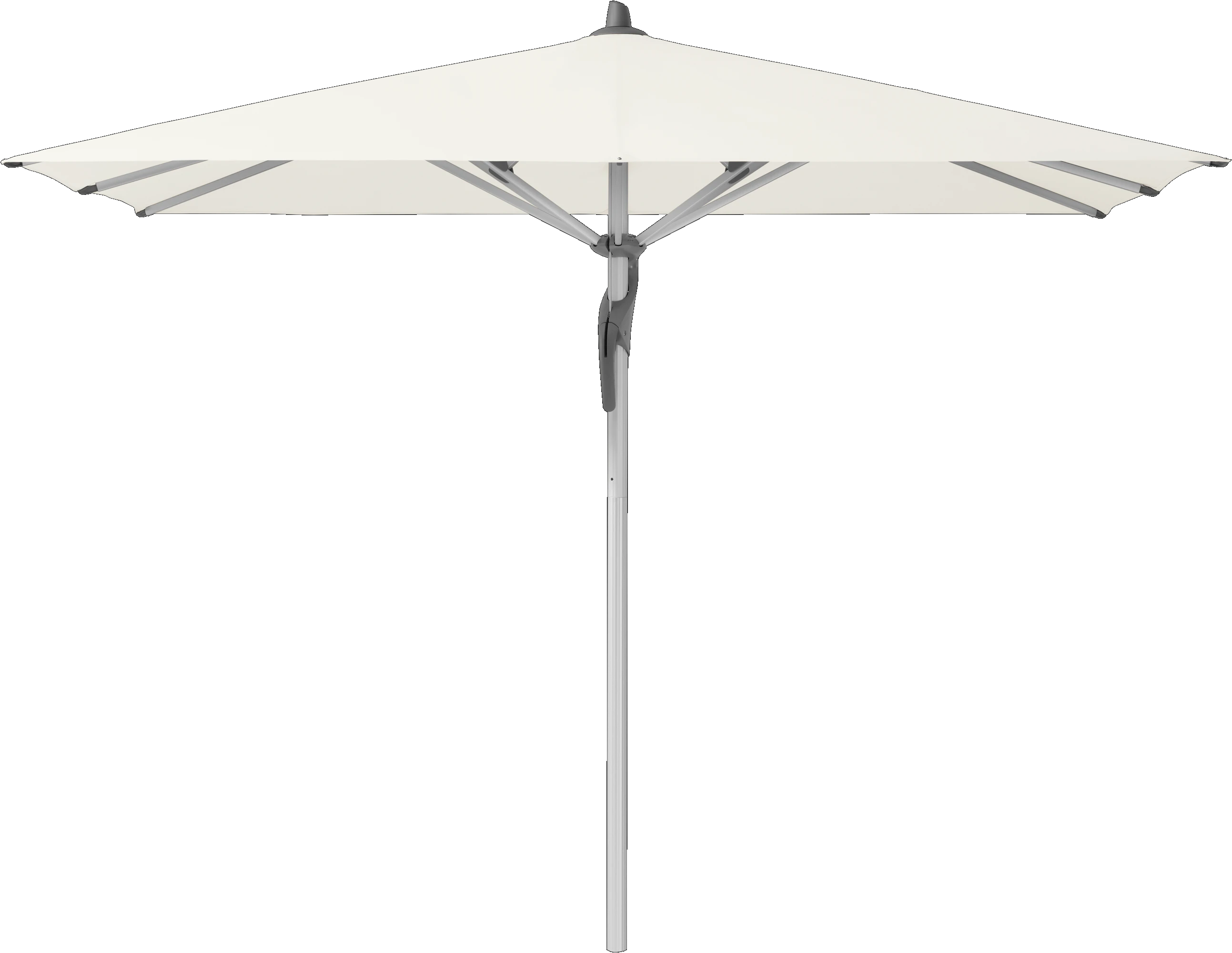 FORTERO - 350x350 / quadratisch / 2 / Off white / ohne / Natureloxiertes Aluminium